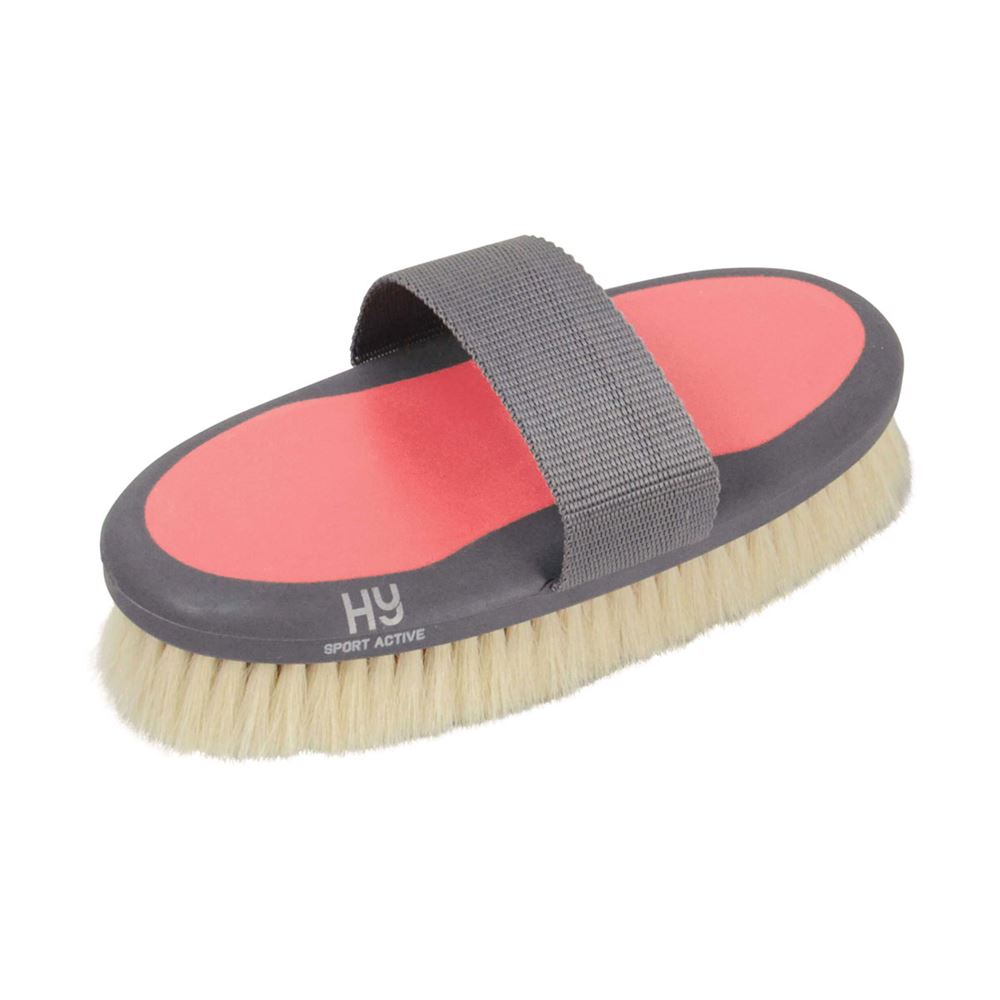 Hy Sport Active Goat Hair Body Brush (Coral Rose)