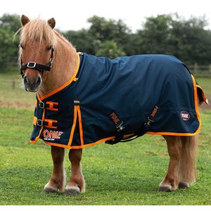 Gallop Ponie 100 Turnout Rug (Navy/Orange)