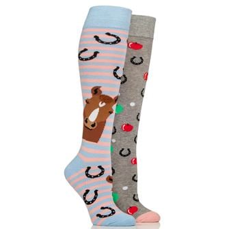 Wild Feet Childrens Knee High Leisure Socks - Horsing Around