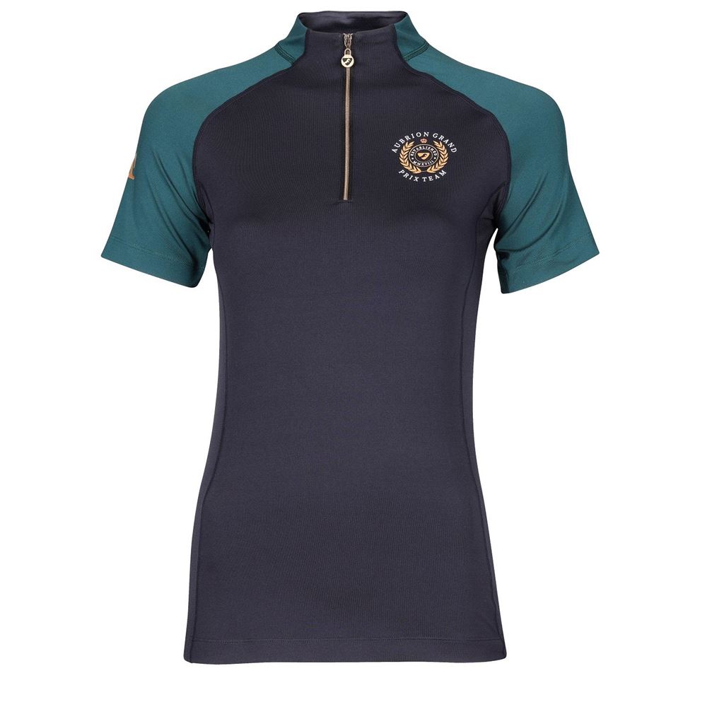 Shires Aubrion Team Ladies Short Sleeve Base Layer (Black)