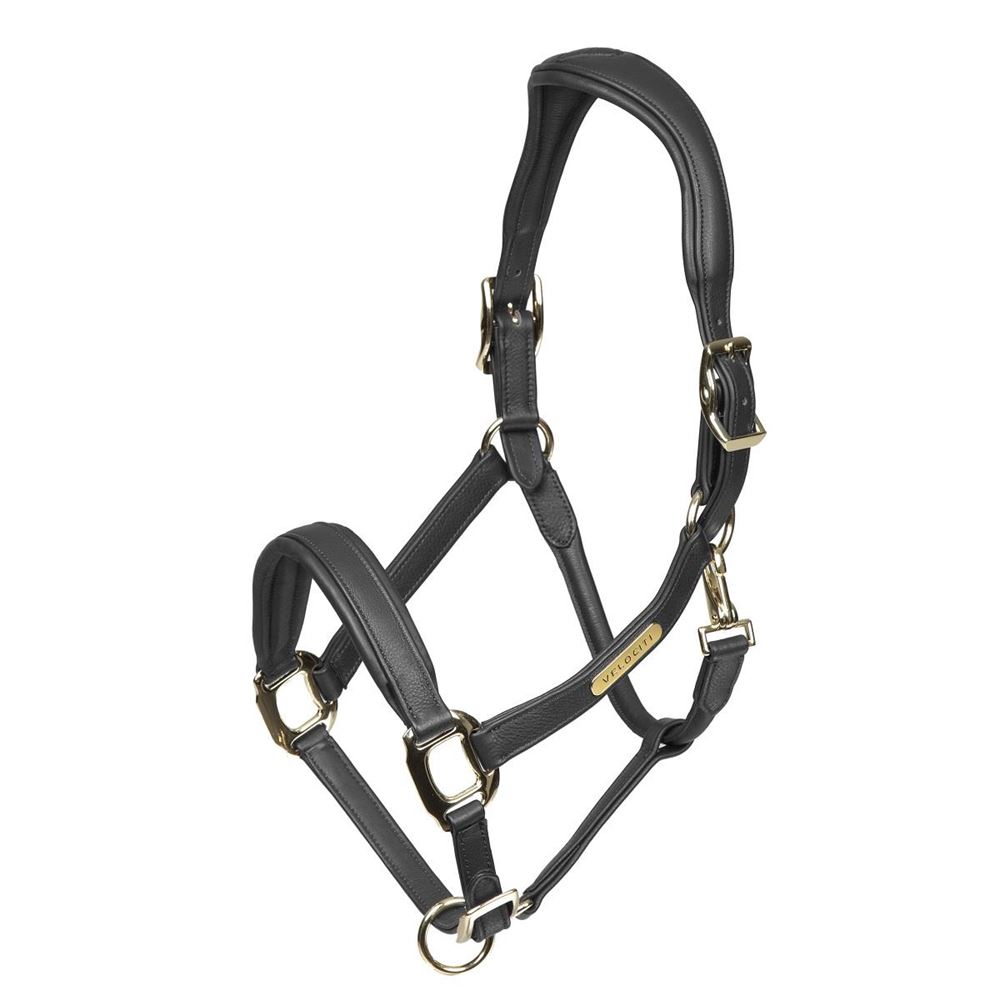 Shires Velociti Rapida Comfort Leather Headcollar (Black)