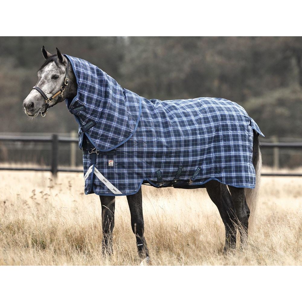 Horseware Rhino Plus Heavy with Vari-Layer 450g (Navy Check/Indigo)