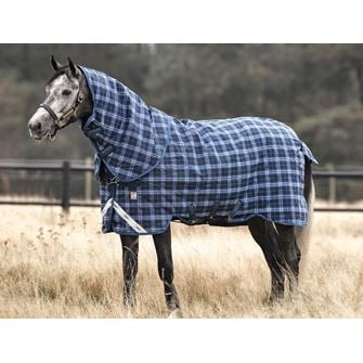 Horseware Rhino Plus Heavy with Vari-Layer 450g (Navy Check/Indigo)