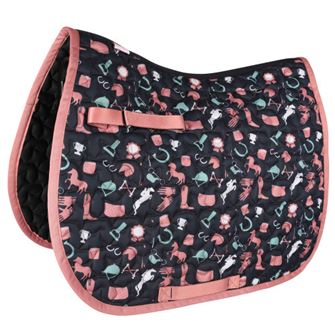 Pony Passion Saddle Pad by Little Rider (Blush/Navy)