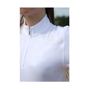 Hy Equestrian DynaMizs Scarlet Show Shirt (White)