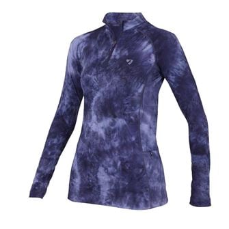 Shires Aubrion Revive Long Sleeve Base Layer (Navy Tie Dye)