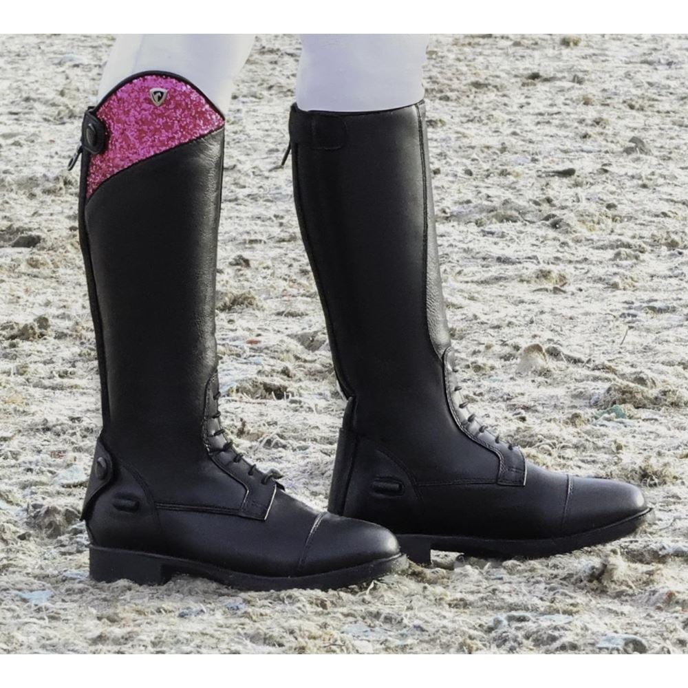 Hy Equestrian Eren Childrens Long Riding Boot Black