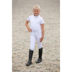 Hy Equestrian Cadiz Mizs Show Shirt (White/Silver)