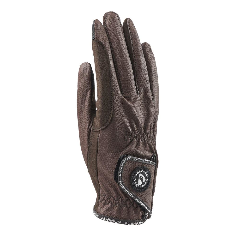 Shires Aubrion Aachen FlexFit Adults Riding Gloves (Brown)