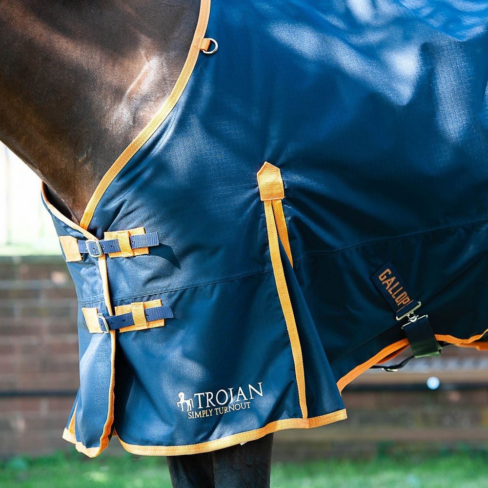 Gallop Trojan 100 Turnout Rug (Navy/Orange)