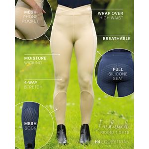 Hy Equestrian Fordwich Riding Children's Tights (Navy)