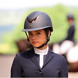 Shires Karben Elisa Ellipse Riding Hat (Navy/Rose Gold)