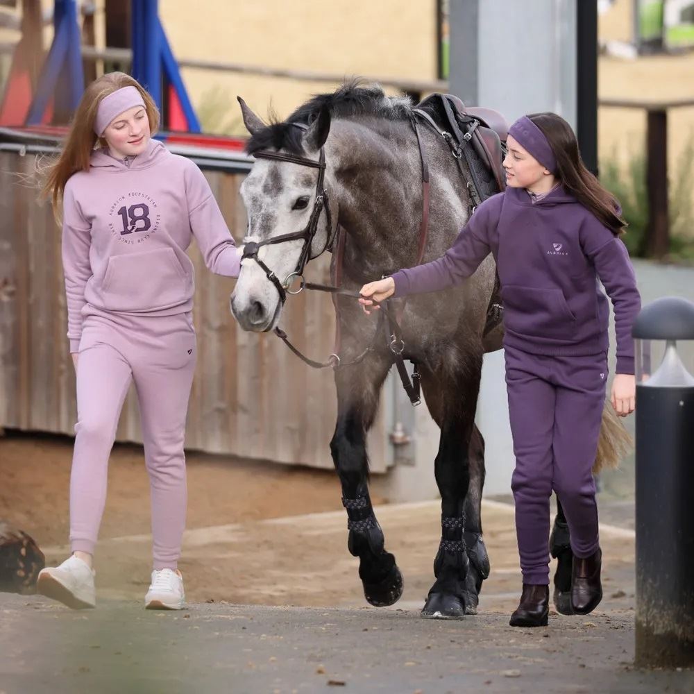 Shires Aubrion Young Rider Serene Joggers (Mauve)