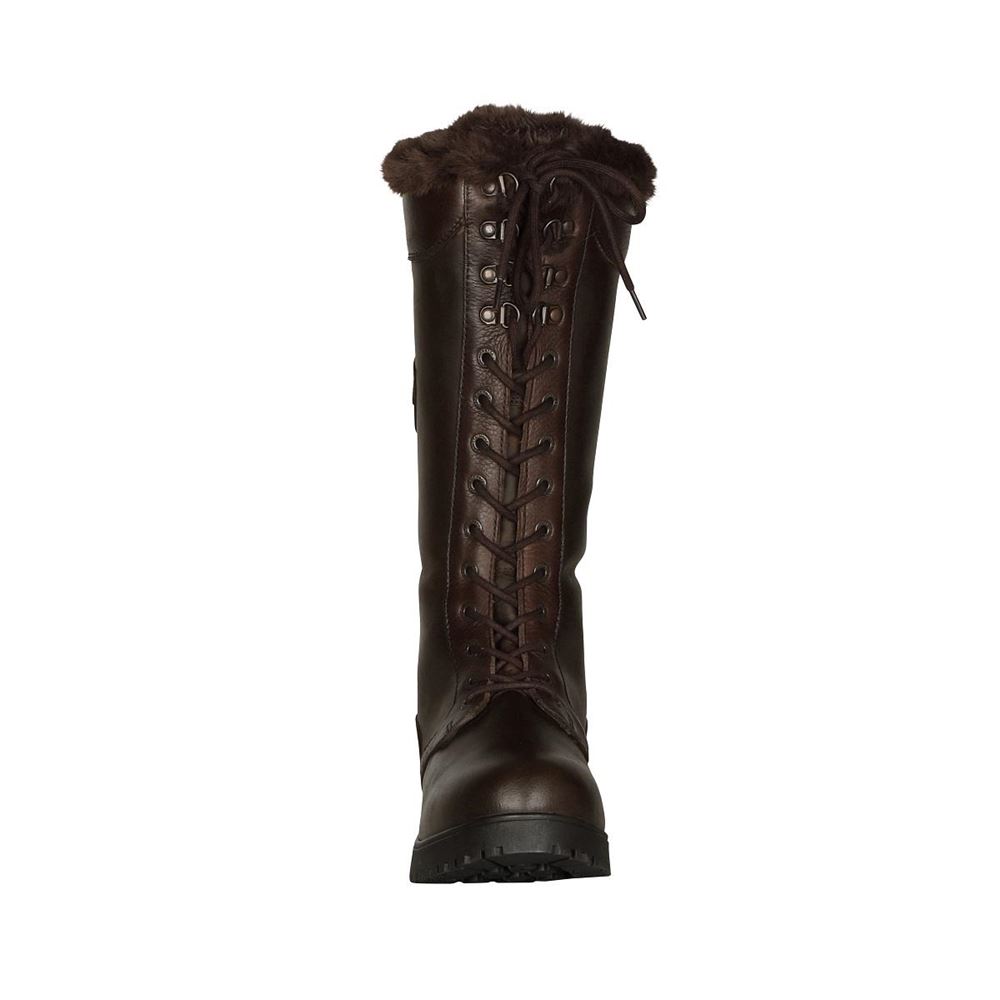 Shires Moretta Nola Lace Country Boots (Dark Brown)