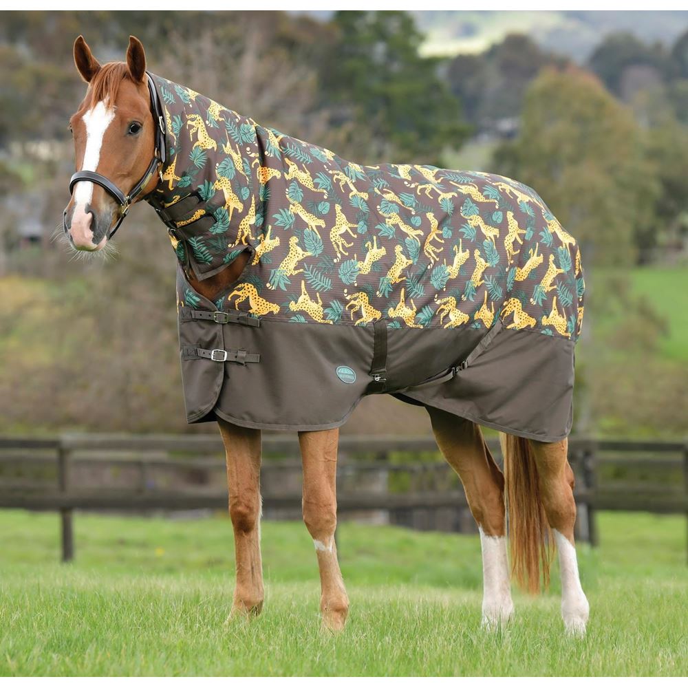 WeatherBeeta ComFiTec Tyro Combo Neck Medium Turnout Rug (Jungle Print)