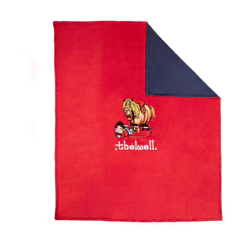 Hy Equestrian Thelwell Collection Fleece Blanket (Red/Navy)