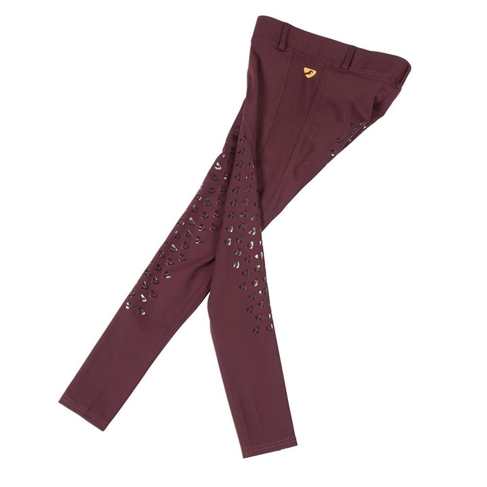 Shires Aubrion Albany Maids Riding Tights (Black Cherry)