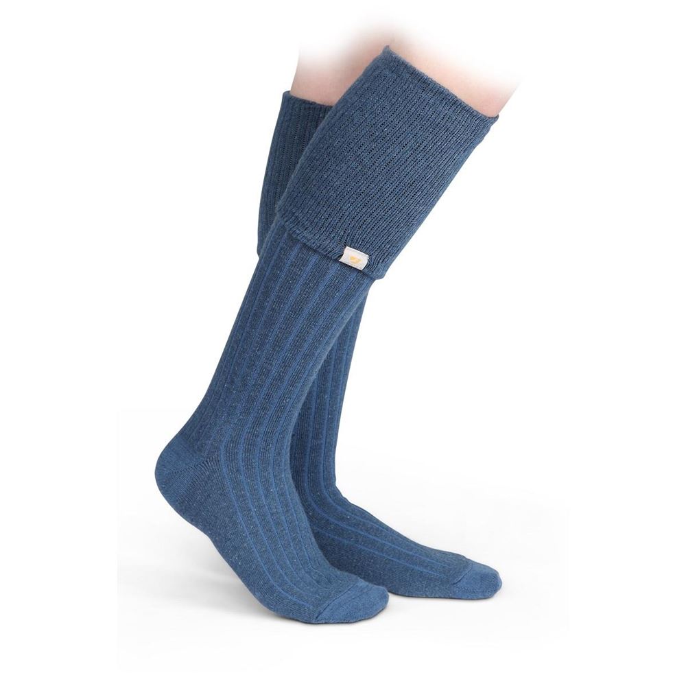 Shires Aubrion Cottonwood Boot Socks (Blue)