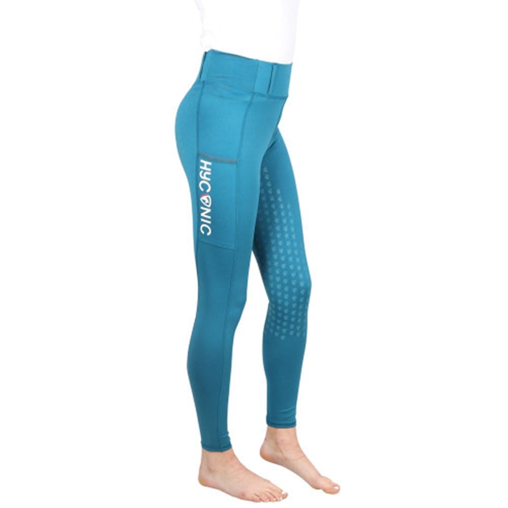 HYCONIC by Hy Equestrian Soria Ladies Riding Tights (Teal)