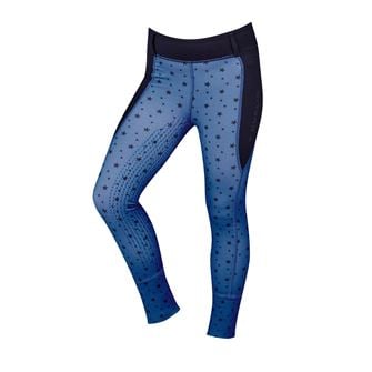 Dublin Printed Cool It Everyday Children's Riding Tights (Navy Stars)