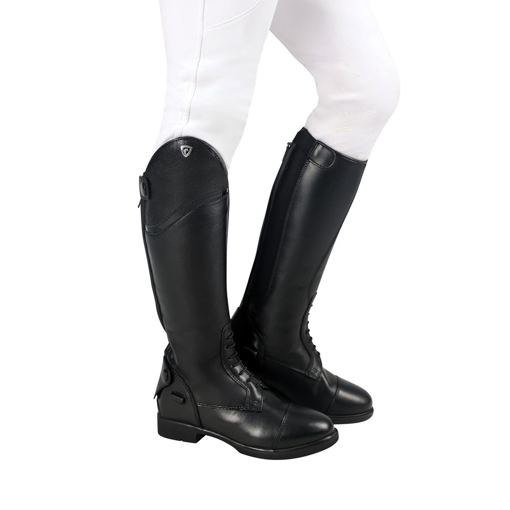 Hy Equestrian Masera Childrens Long Riding Boot (Black)