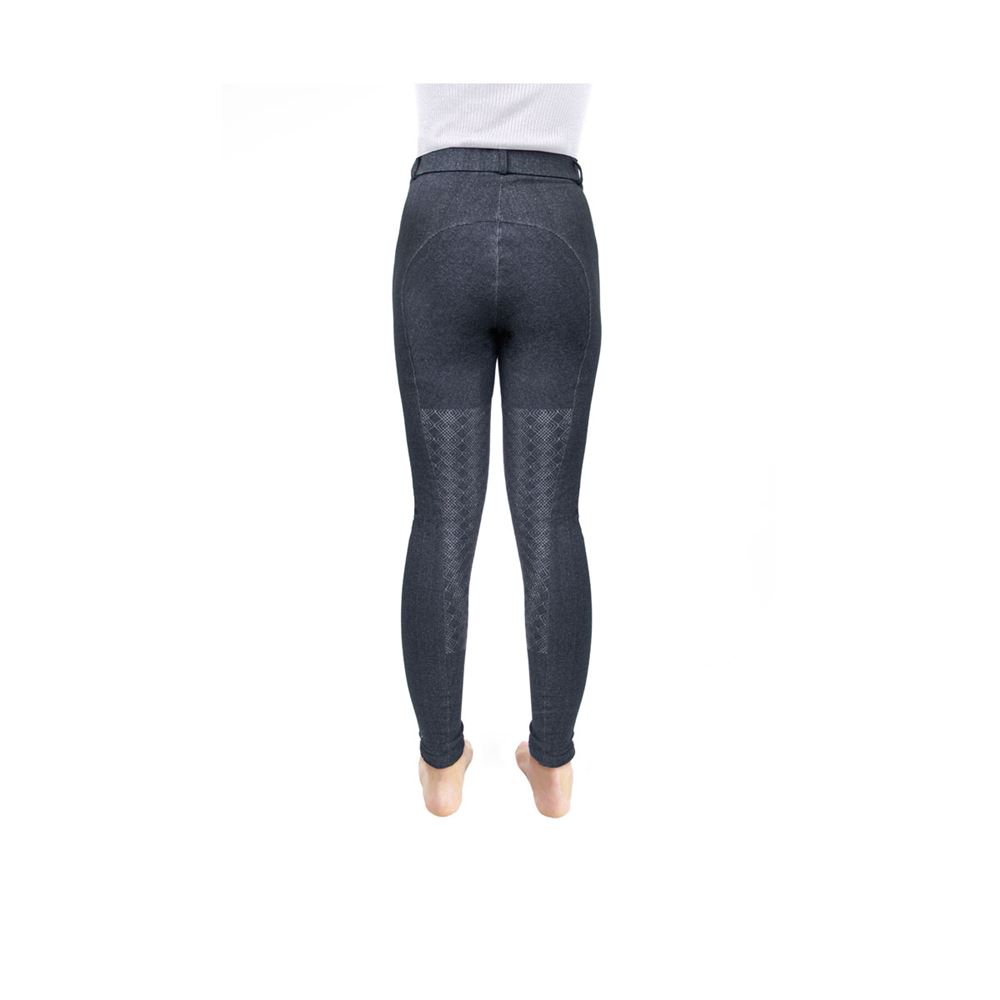 Hy Equestrian Jesmond Jewel Denim Look Tights (Denim)