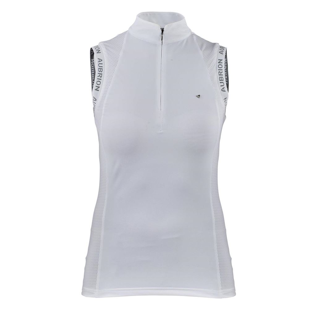 Shires Aubrion Ladies Newbel Sleeveless Show Shirt (White)