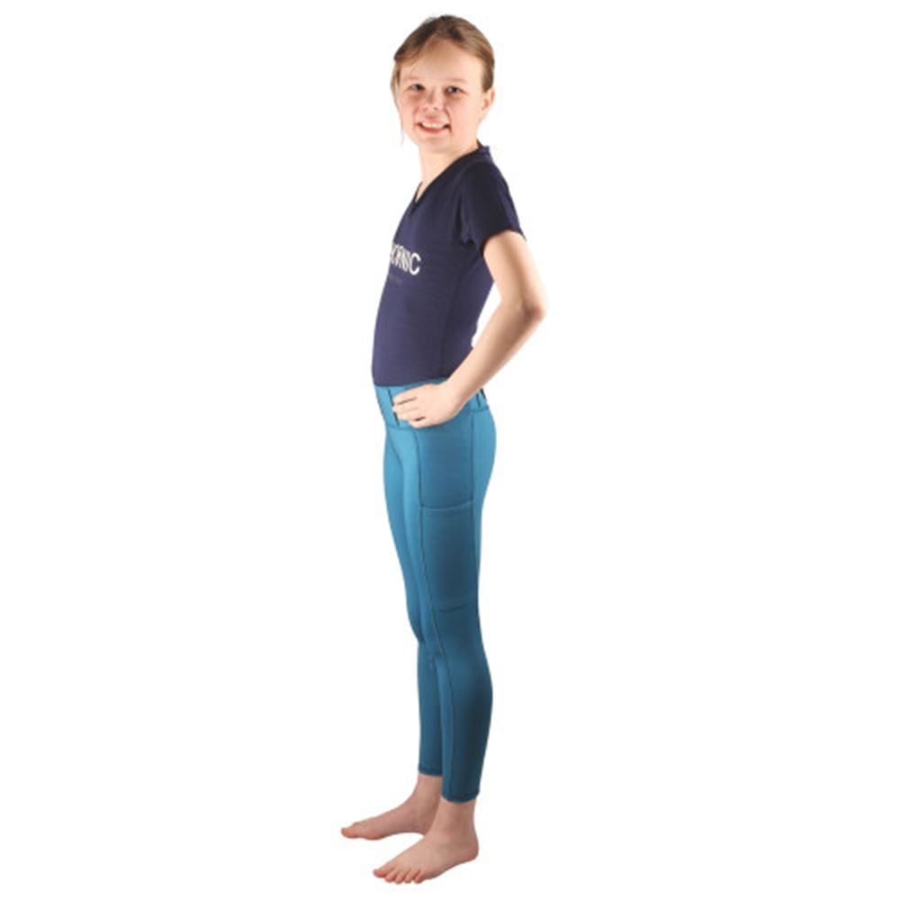 Hy Equestrian HYCONIC Children's Soria Riding Tights (Teal)