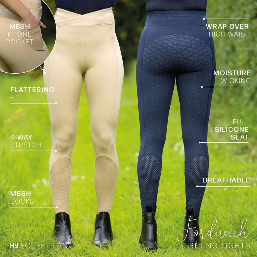 Hy Equestrian Fordwich Riding Children's Tights (Beige)