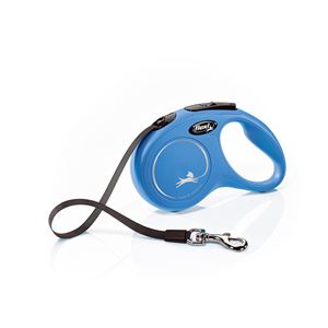 Flexi New Classic Tape Black Dog Lead - Large 8m (Blue)