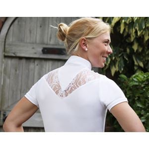 Hy Equestrian Lesley Ladies Show Shirt (White)