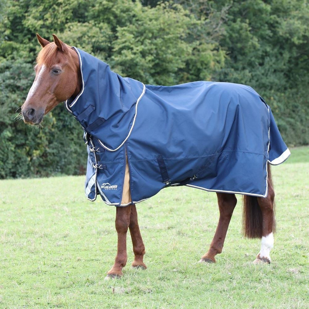 Shires Highlander Plus Lite Turnout Rug Neck Cover (Navy)