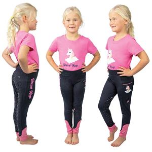 Unicorn Magic Riding Tights by Little Rider (Navy/Pink)