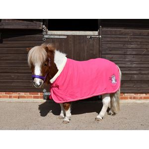 Rhinegold Unicorn Mini Embroidered Fleece Rug (Pink)