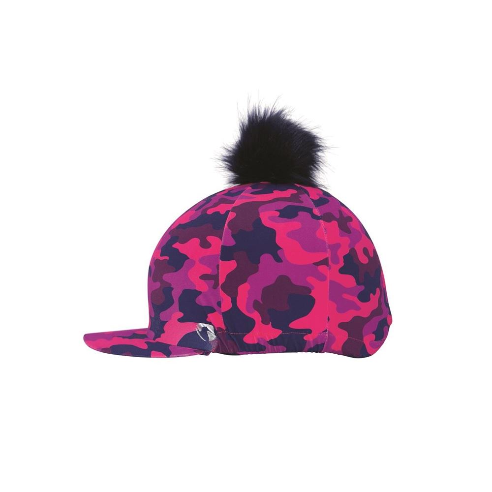 Hy Equestrian DynaForce Hat Cover (Raspberry/Navy)