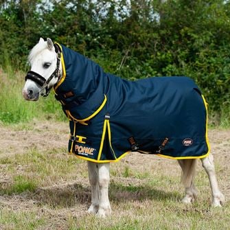 Gallop Ponie 200 Combo Turnout Rug - 200g (Navy/Yellow)