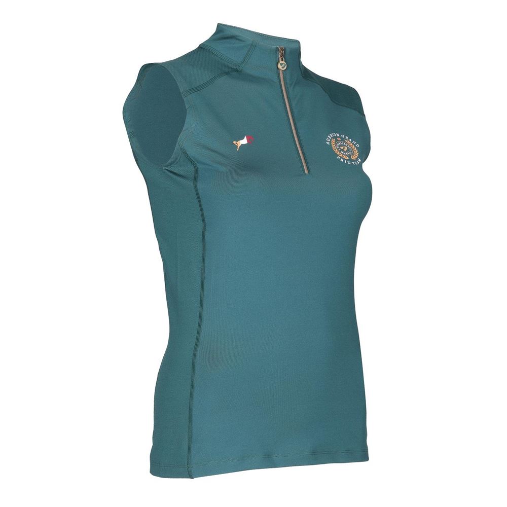 Shires Ladies Aubrion Team Sleeveless Base Layer (Green)