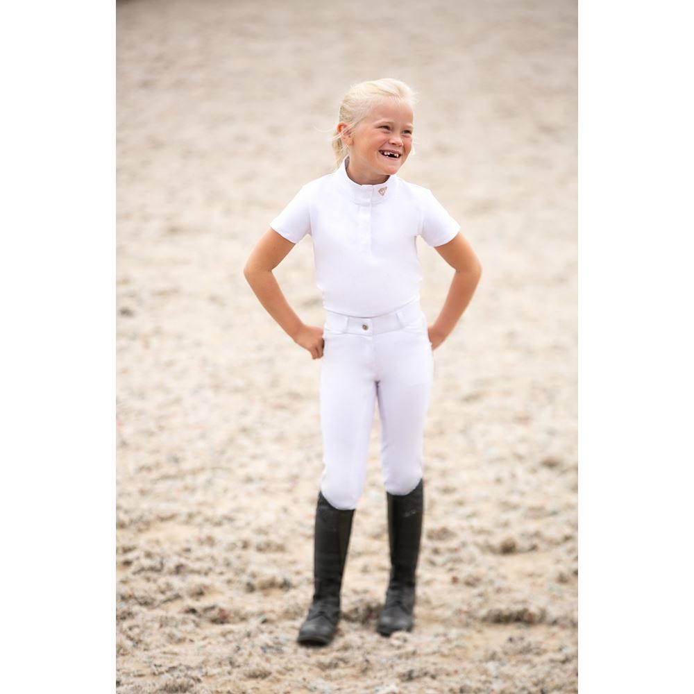 Hy Equestrian Cadiz Mizs Show Shirt (White/Rose Gold)