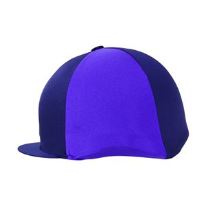 Hy Equestrian Two Tone Hat Cover (Navy/Purple)