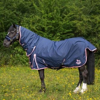 Gallop Ponie Trojan 50 Turnout Combo (Navy/Pink)