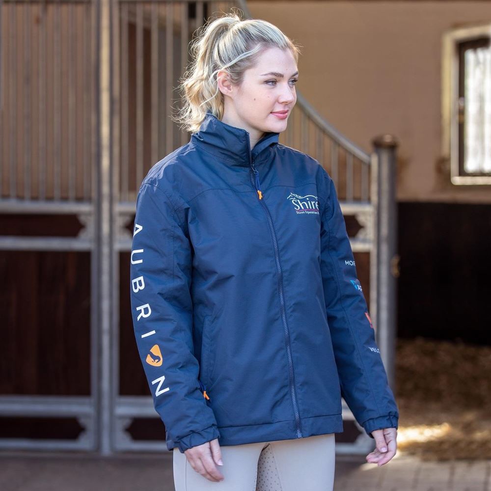 Shires Aubrion Branded Waterproof Jacket - Unisex (Navy)