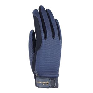 Shires Aubrion Team Mesh Riding Gloves (Navy Blue)