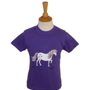 British Country Collection Dancing Unicorn Tee - Child (Purple)