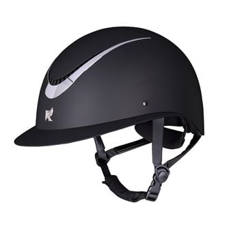 Shires Karben Elisa Ellipse Riding Hat 52-54cm (Black/Silver)