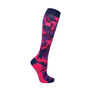 Hy Equestrian Children's Dyna Force Socks Pack of 3 (Raspberry/ Navy)