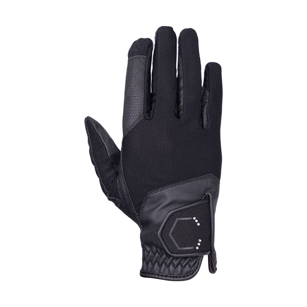 Coldstream Blakelaw Diamante Riding Gloves (Black)