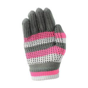 Hy Equestrian Magic Striped Gloves (Pink/Grey)