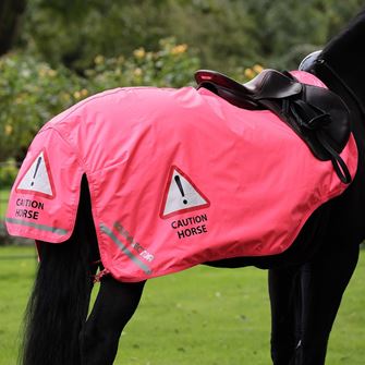 Shires Equi-Flector Waterproof Exercise Sheet (Bright Pink)