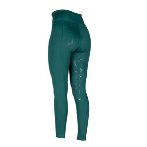 Shires Aubrion Team Young Rider Winter Riding Tights (Green)