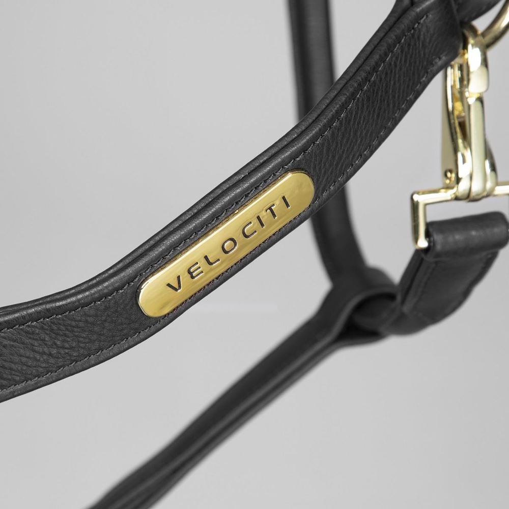 Shires Velociti Rapida Comfort Leather Headcollar (Black)